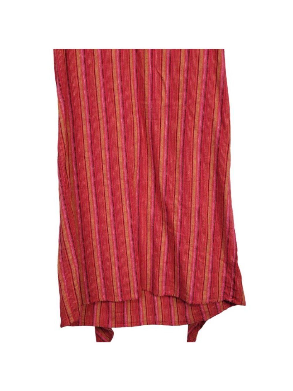 Drew Size S Dress Desert Stripe Sarong Skirt Linen Rayon Sleeveless Pullover Red - Picture 11 of 16